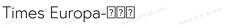 Times Europa字体转换